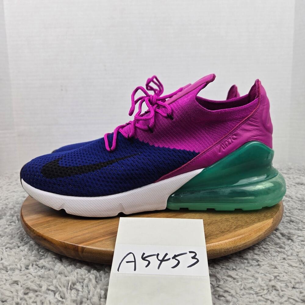 Nike Men 12 Air Max 270 Flyknit Fuchsia Flash Daily Athletic Sneaker AO1023-501